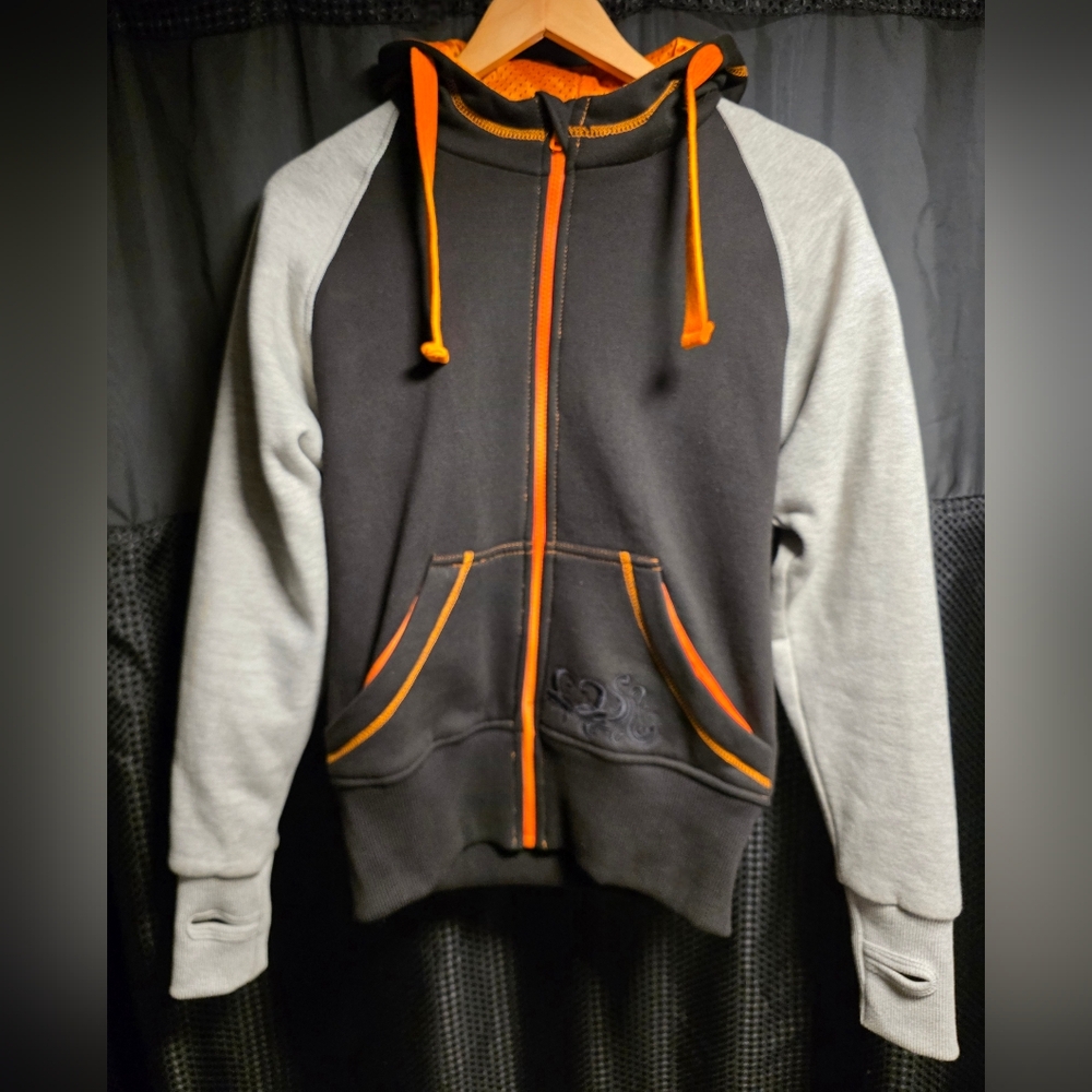 Armored Hoody Speed & Strength Womens S/M American Beauty Hoodie Blk & Orange